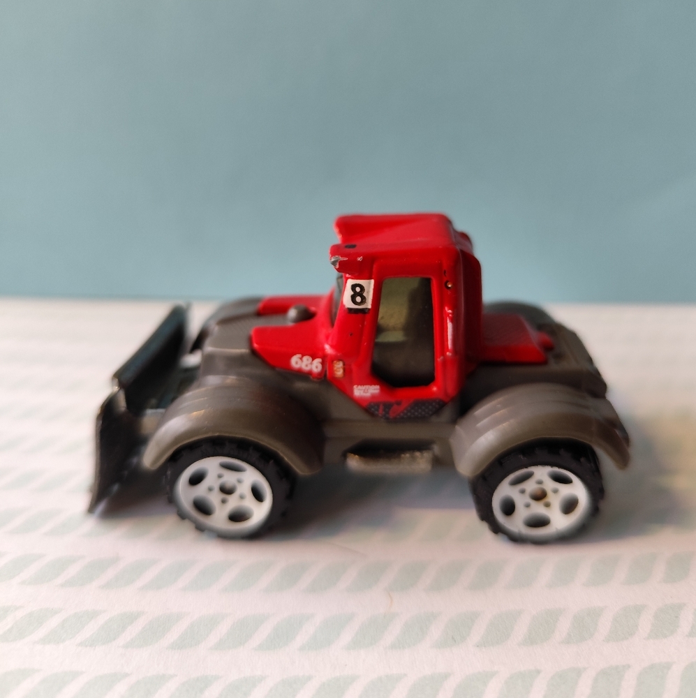 4/$20💥2007 Matchbox "City Services" Tractor Plow RED/GREY LOOSE RARE